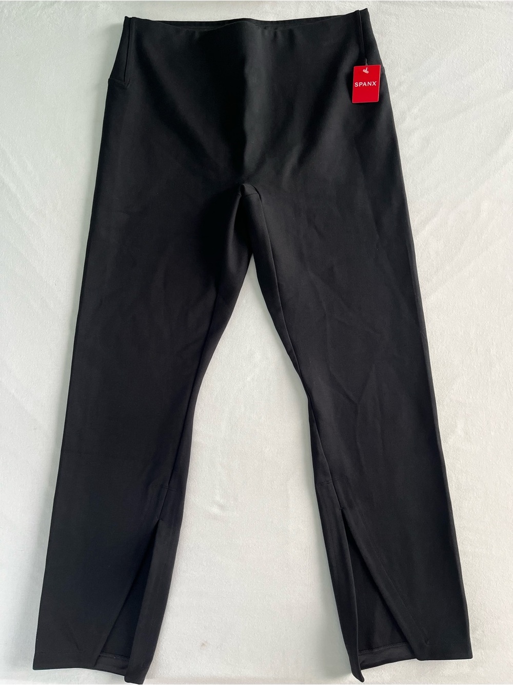 Spanx Woman Perfect Front Slit Leggings Classic Black Slim Pants Big Size 2X NEW